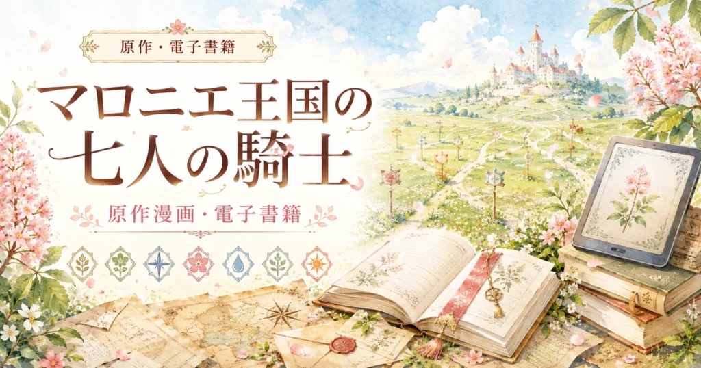 『マロニエ王国の七人の騎士』の原作漫画と電子書籍での読み方を紹介する記事のアイキャッチ画像