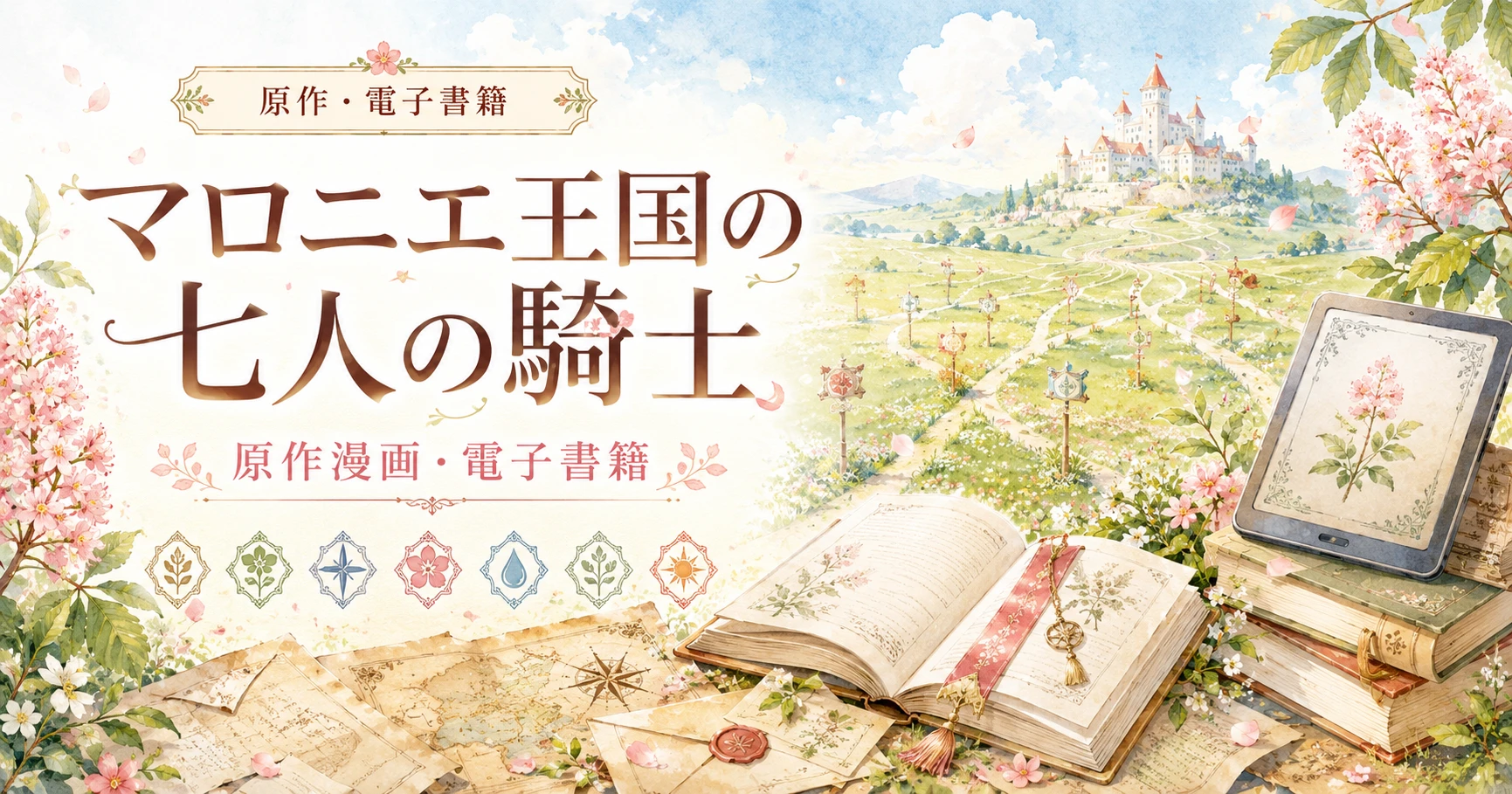 『マロニエ王国の七人の騎士』の原作漫画と電子書籍での読み方を紹介する記事のアイキャッチ画像